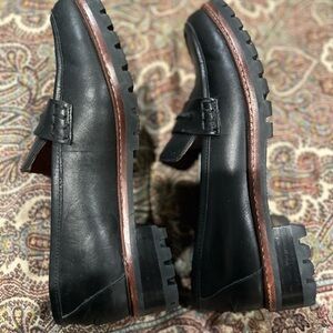 Madewell black lugsole loafer size 7